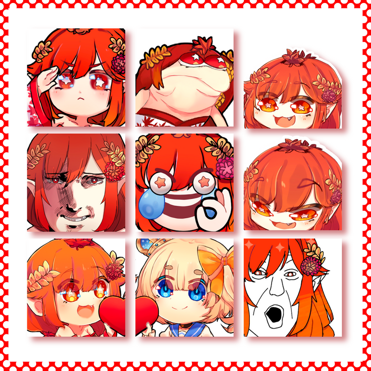 Hinabobina Emote Sticker Set