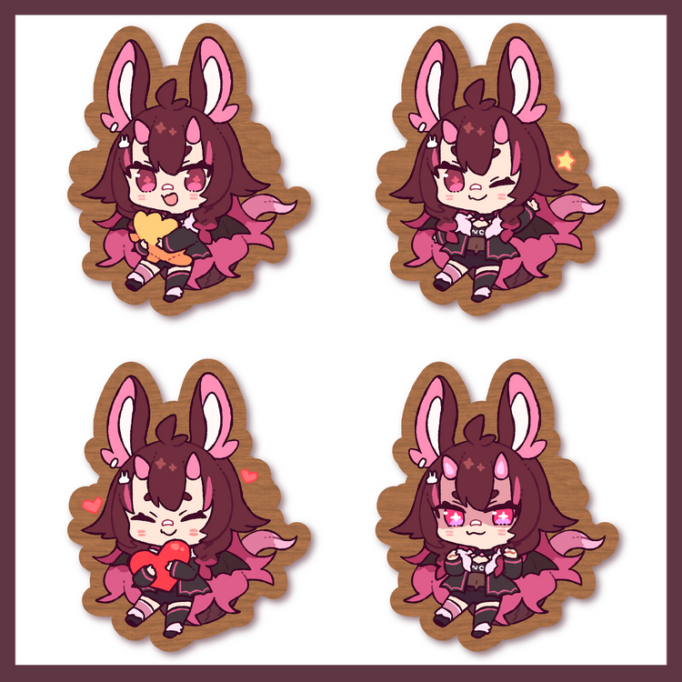 Kaimeriss Chibi Wooden Pins