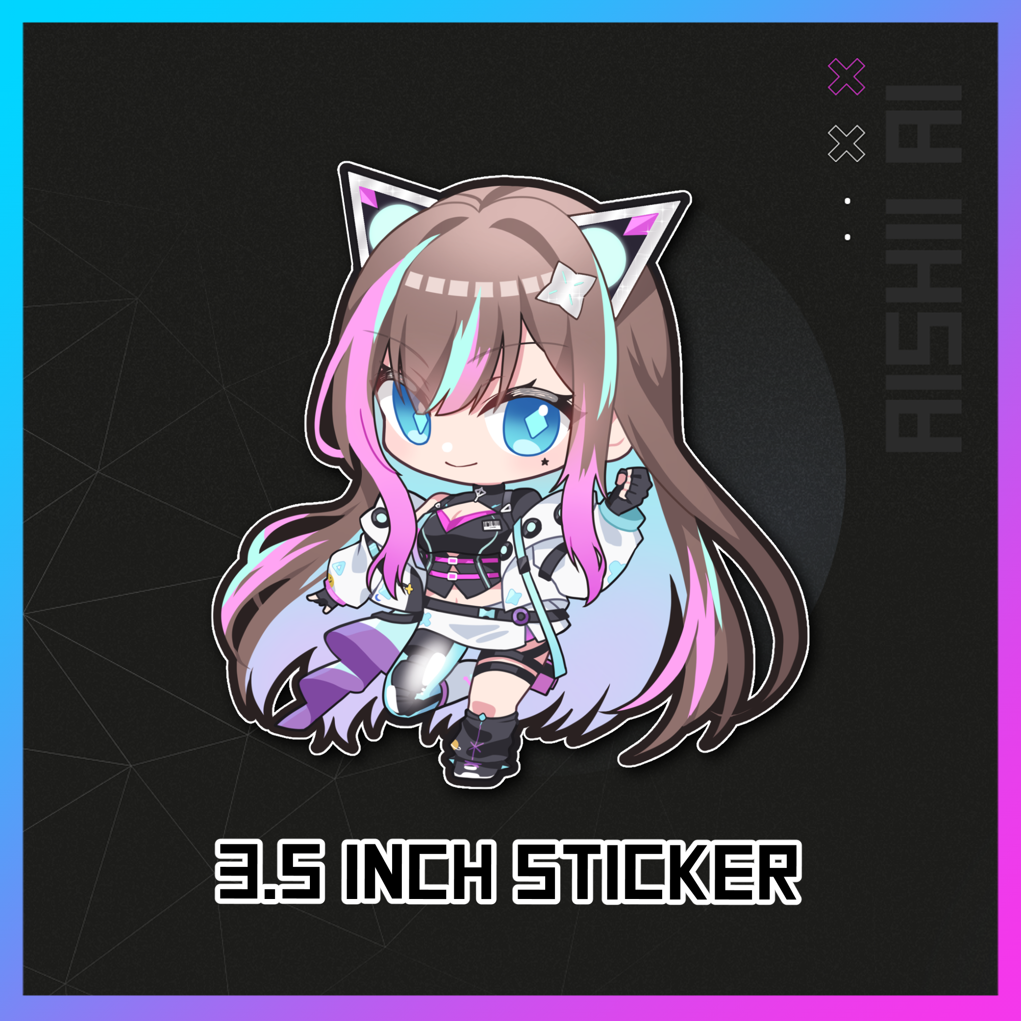 Aishii Ai Chibi Sticker – V-Oshi