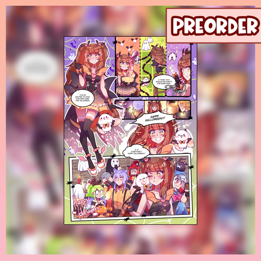 Michi Melody Halloween Comic 5x7" Print