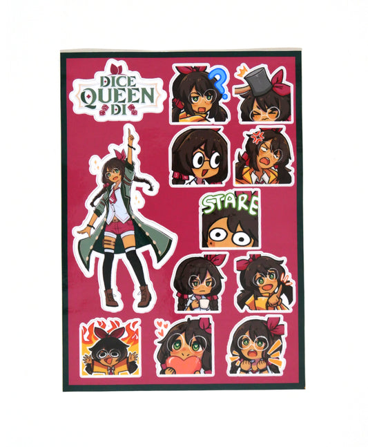 DiceQueenDi Sticker Sheet