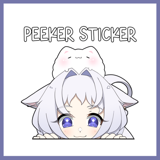 Mofu Peeker Sticker