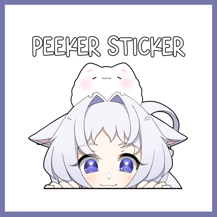 Mofu Peeker Sticker