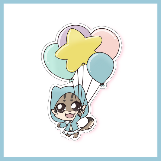 Tea The Khajiit 5th Anniversary Balloony Sticker