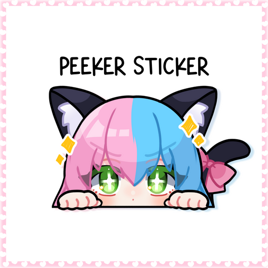 Chibi Kisa Peeker Sticker